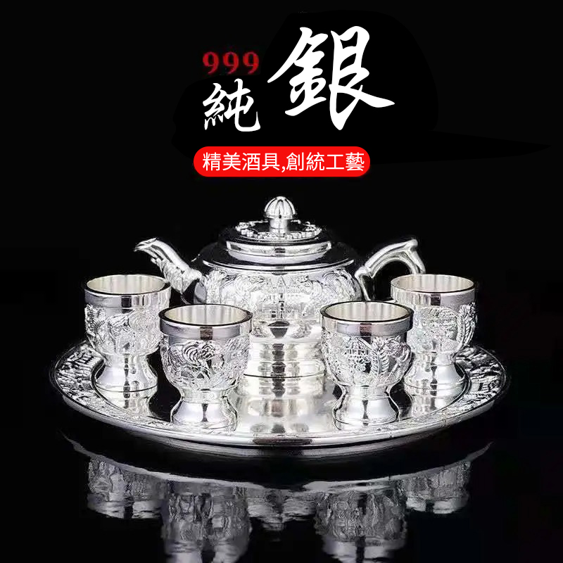 【汀和大福】【用好器,喝好茶】 純手工打造999純銀茶具五件套1290NT$特賣 【汀和大福】【用好器,喝好茶】 純手工打造999純銀茶具五件套1290NT$特賣